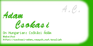adam csokasi business card